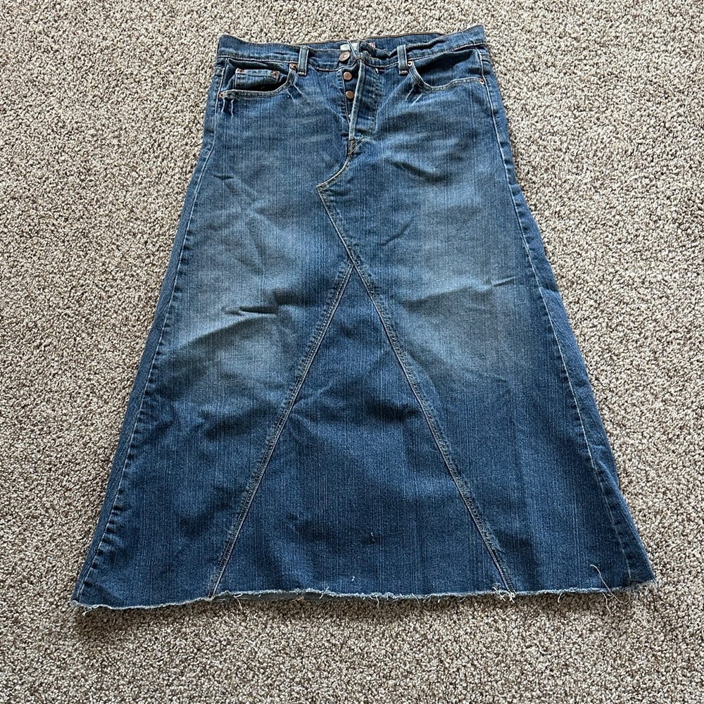 Levi's Blue A-Line Denim Skirt
